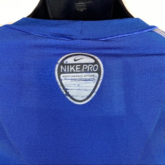 Nike Pro Blue Long Sleeve Top - Picture 7 of 12